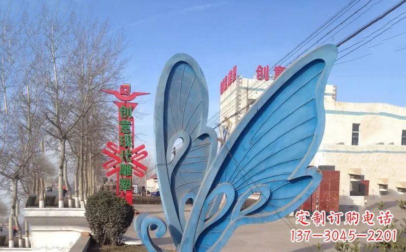 威海抽象不锈钢蝴蝶雕塑