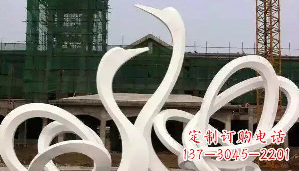 威海不锈钢天鹅雕塑给人以美丽的感受