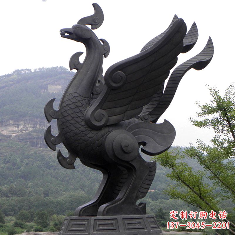 威海凤凰铜雕传承古神兽之美