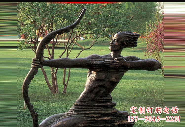 威海古代神话中的后羿雕塑