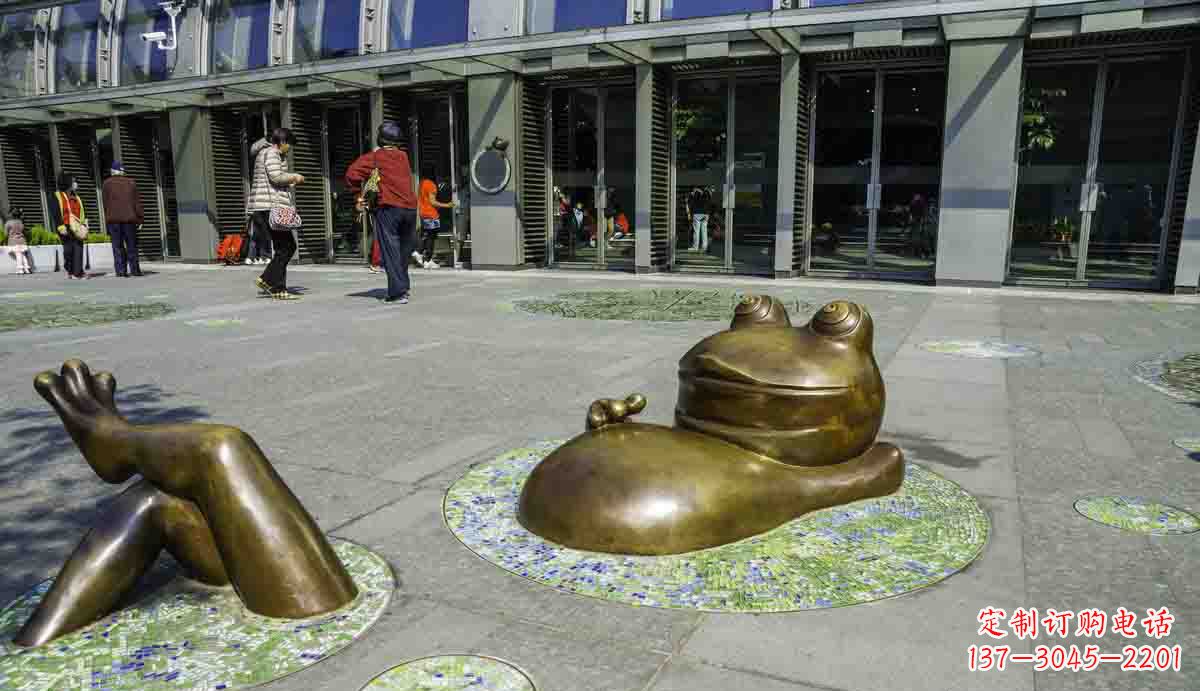 威海抽象卡通青蛙铜雕