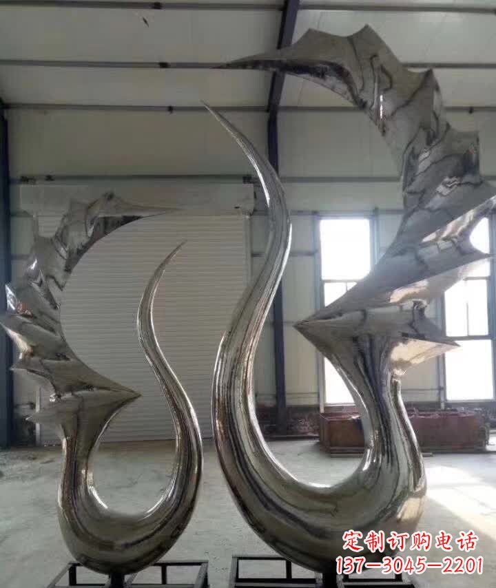 威海抽象天鹅不锈钢雕塑