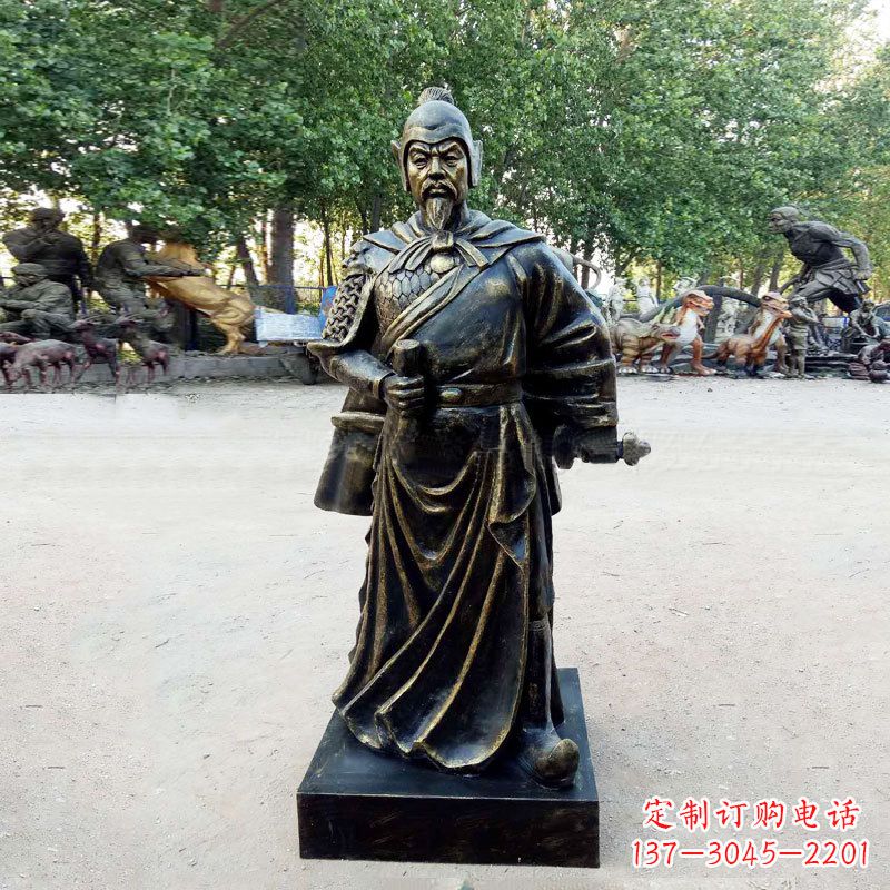 威海李靖--初唐著名人物仿铜雕塑像