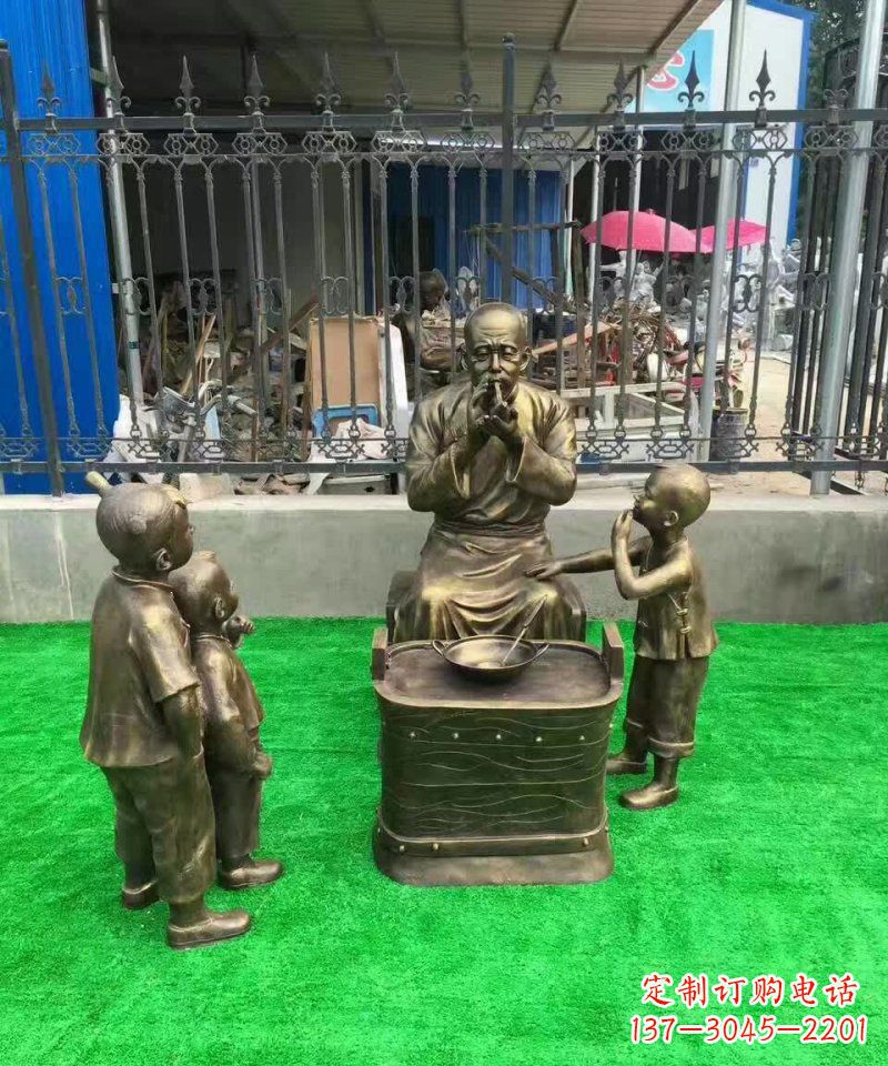 威海传统糖人铜雕——赞美传统文化的艺术精品
