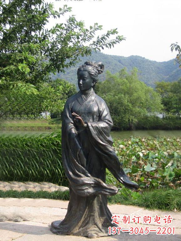 威海春秋时期著名美女西施铜雕塑像