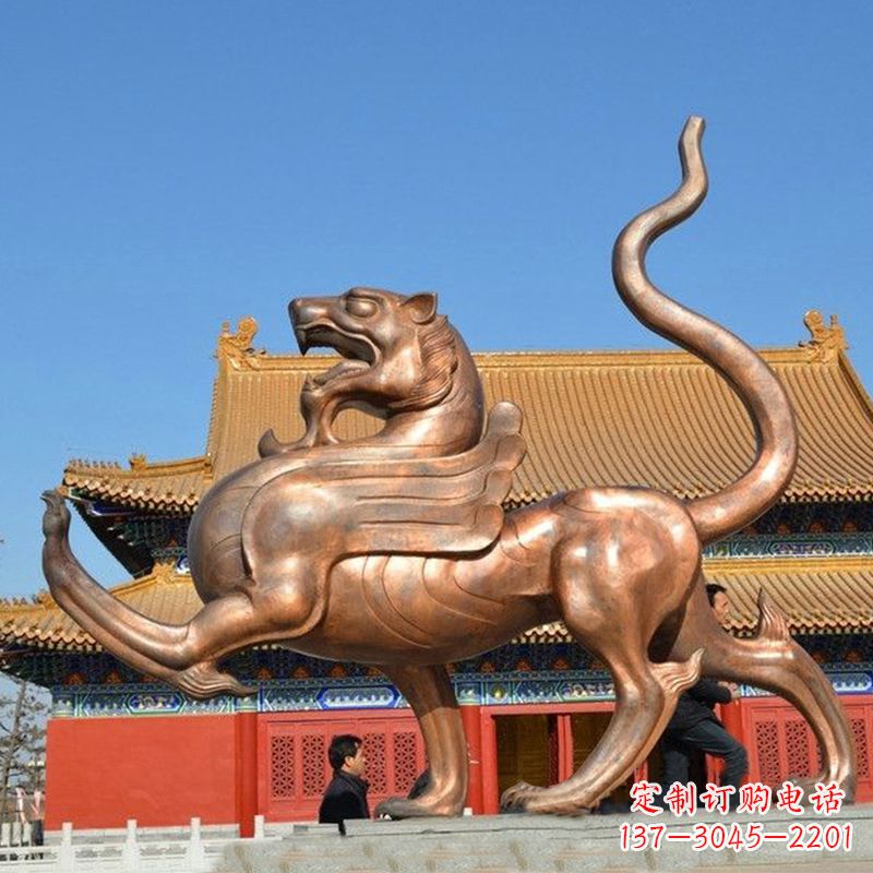 威海传统文化动物雕塑纯铜白虎雕塑
