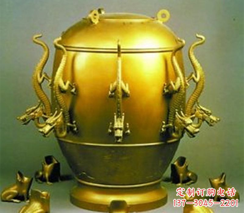威海纯铜古天文仪器地动仪雕塑