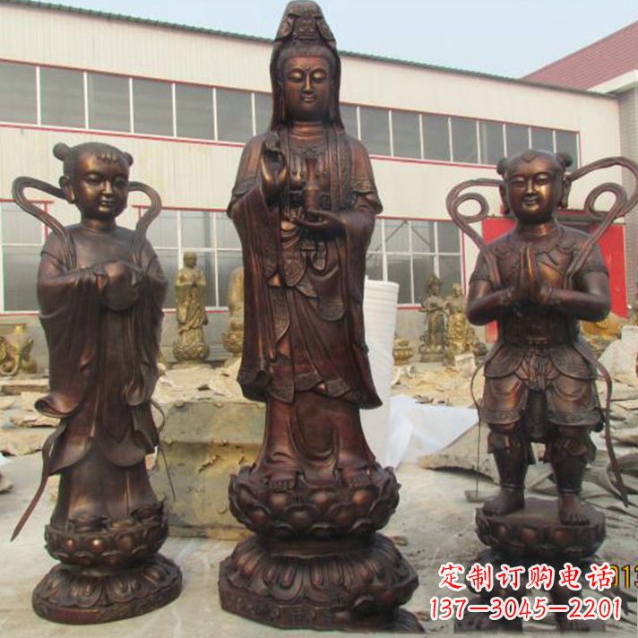 威海纯铜观音菩萨雕塑