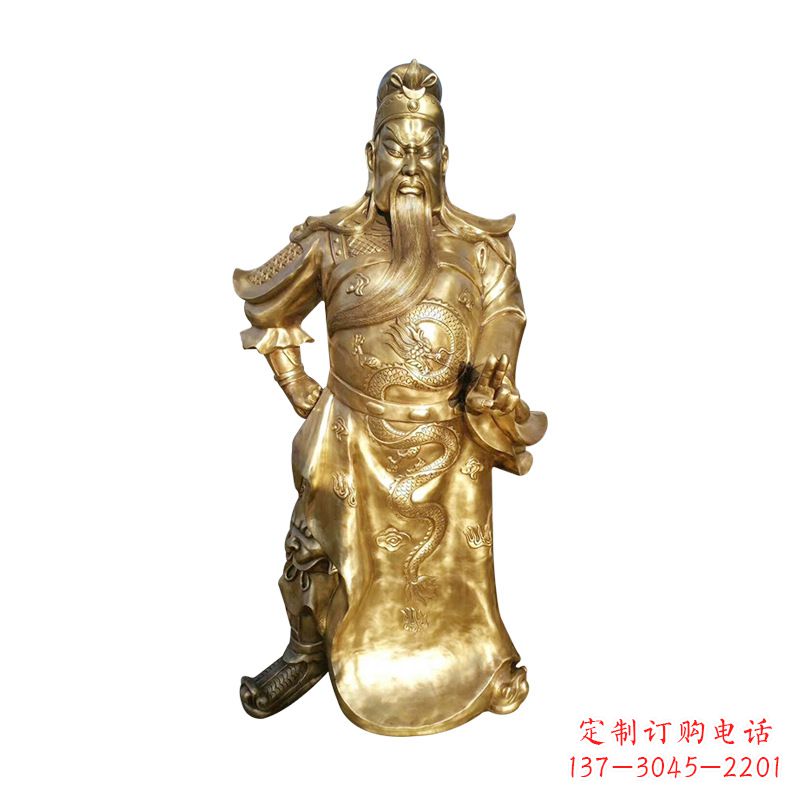 威海抒写三国历史关羽雕塑