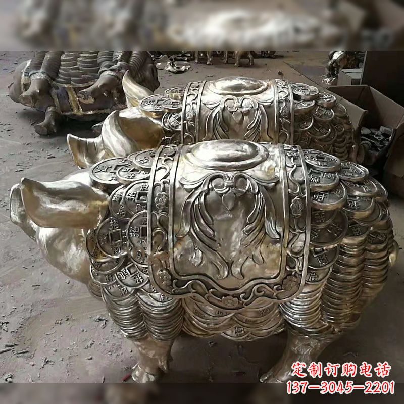 威海纯铜铸造的招财生肖动物风水雕塑