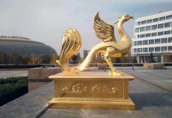 威海城市广场的朱雀雕塑