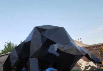 威海华尔街牛大型玻璃钢动物雕塑