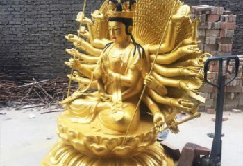 威海精美纯铜千手观音雕塑