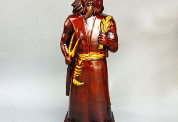 威海神农氏铜像传承炎帝文化的艺术之作