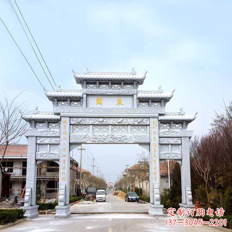威海村镇三门石牌坊