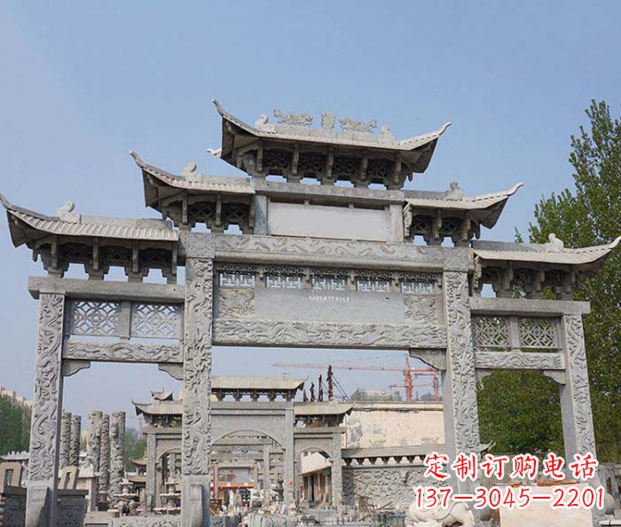 威海大理石牌坊雕塑传承中国古典文化