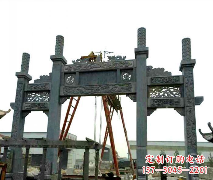 威海村庄牌坊雕塑传承历史文化