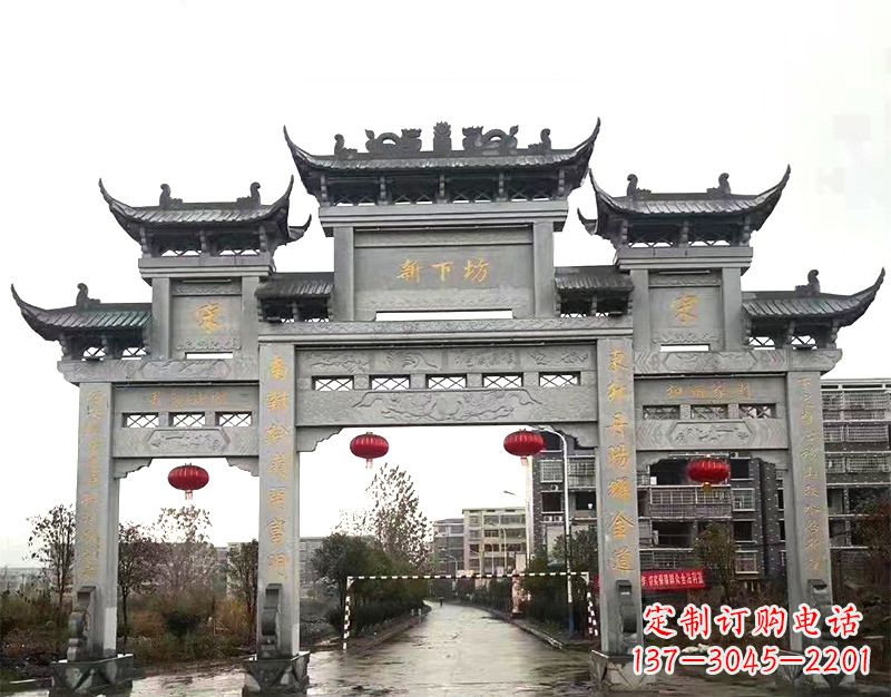 威海村庄石牌坊雕刻传统工艺的精美瑰宝