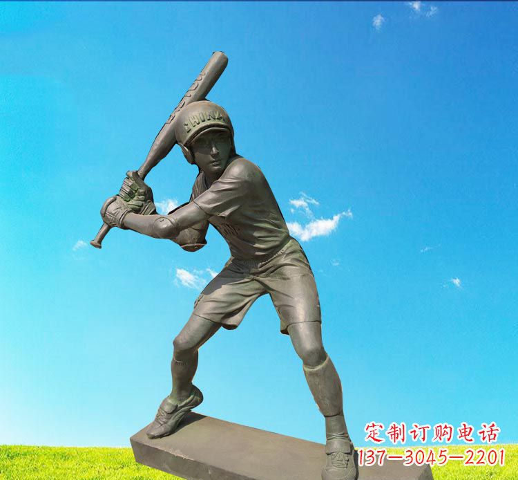 威海棒球雕塑传承美国传统文化