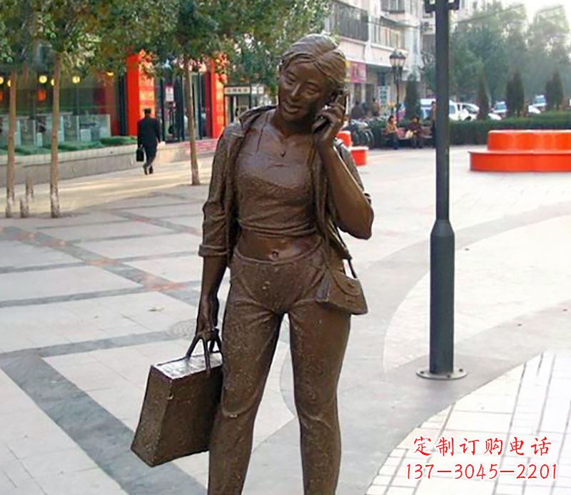 威海通话女性雕塑