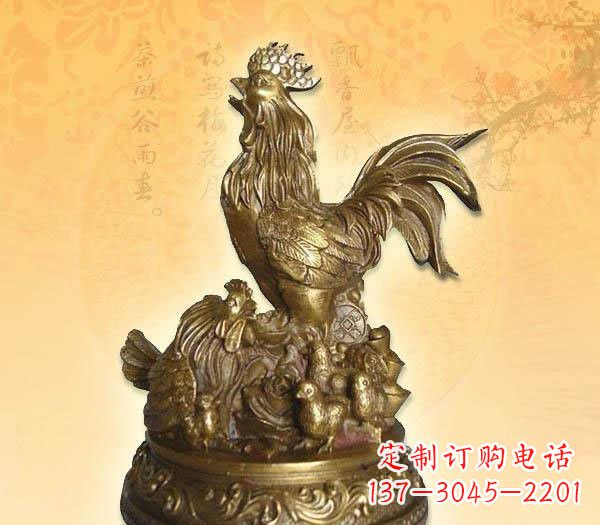 威海打鸣的公鸡铜雕