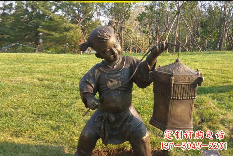 威海灯笼雕塑点亮公园的精彩