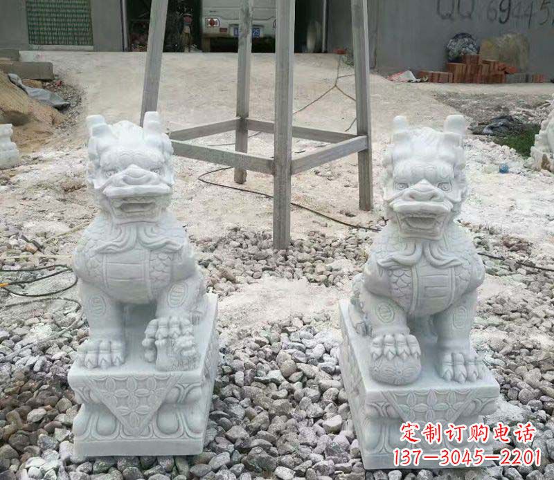 威海麒麟门口镇宅招财石雕