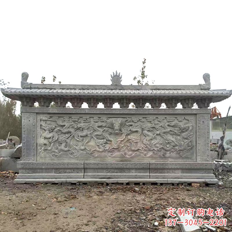 威海大理石影壁雕塑美丽的艺术精品