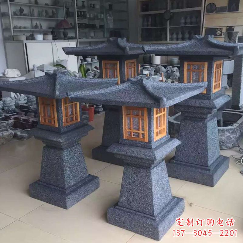 威海大理石仿汉阙石雕灯笼