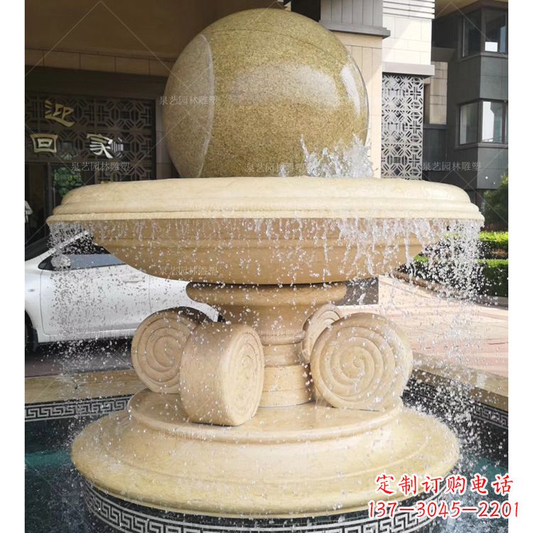 威海大理石风水球雕塑传承古老文化的象征