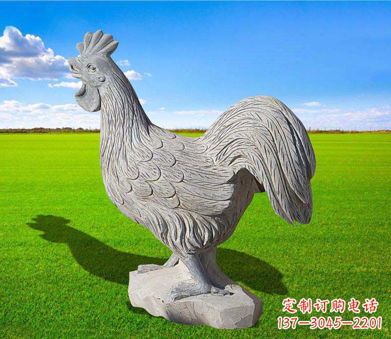 威海大理石公鸡雕塑精美的艺术瑰宝