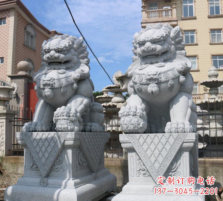 威海大理石狮子雕塑,助您拥有完美的家居装饰