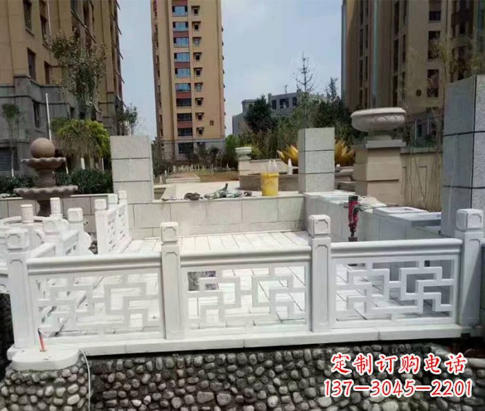 威海精美大理石国旗台石雕雕塑