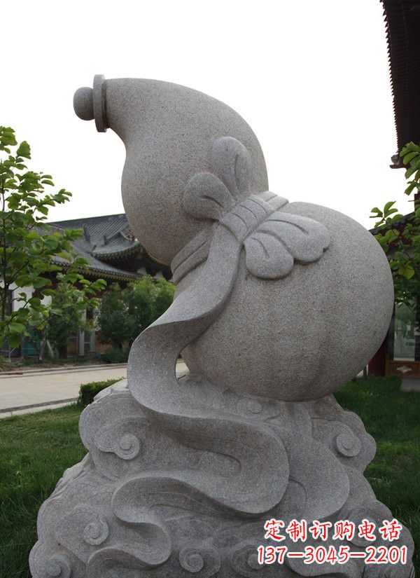 威海中领雕塑大理石葫芦雕塑构筑完美建筑