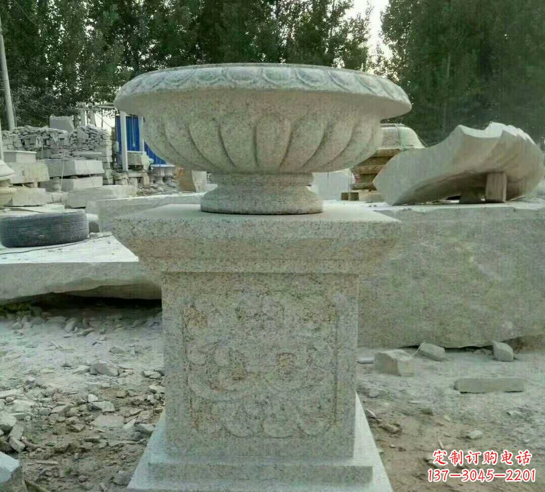 威海大理石花盆雕塑