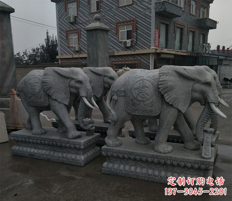 威海唯美雕刻大象雕塑