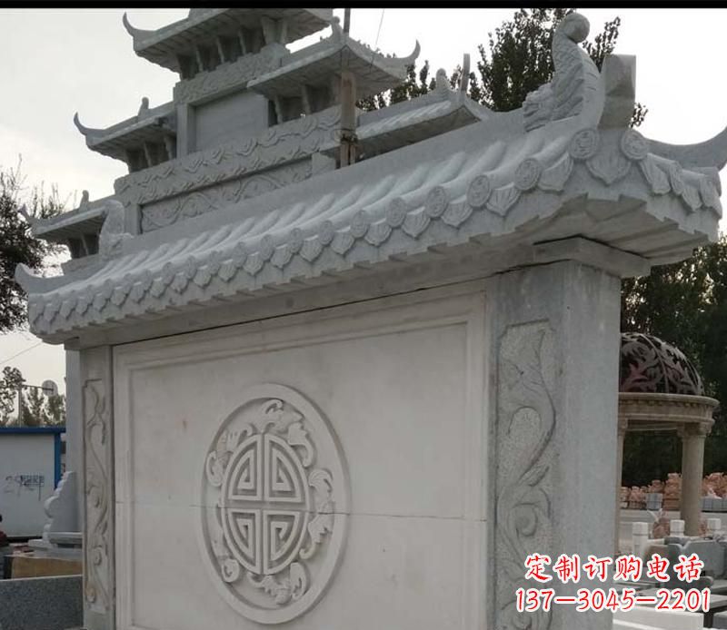 威海精美大理石影壁雕塑