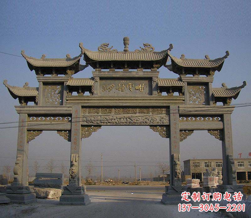 威海大理石牌楼雕塑定制