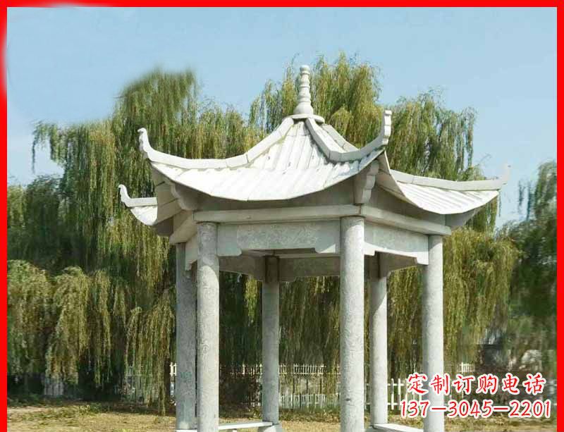 威海精美大理石凉亭雕塑