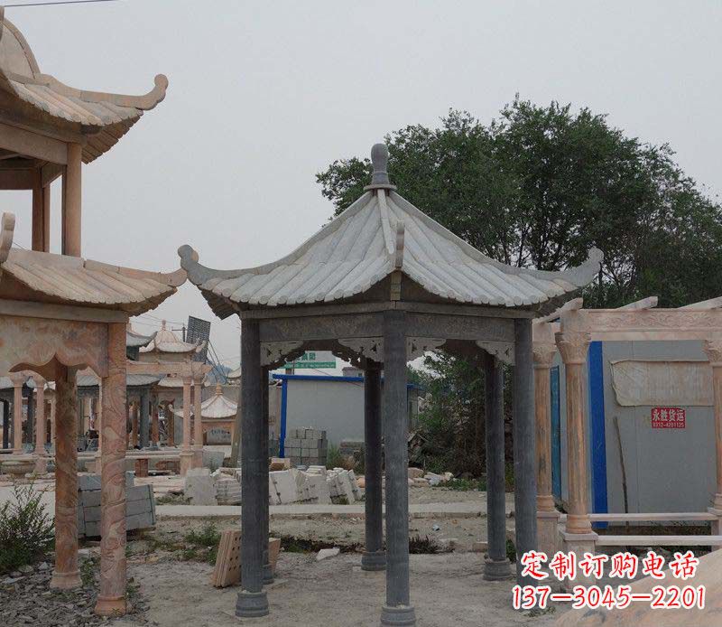 威海大理石凉亭精美石雕
