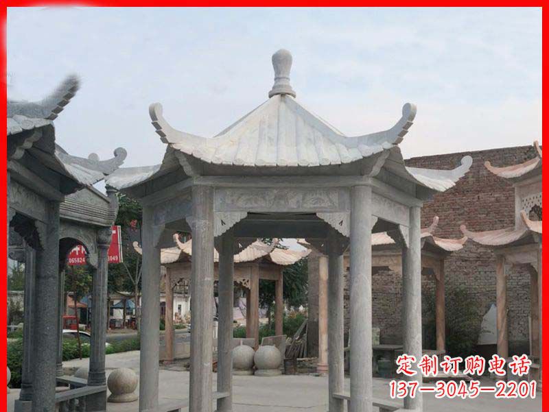 威海大理石凉亭石雕