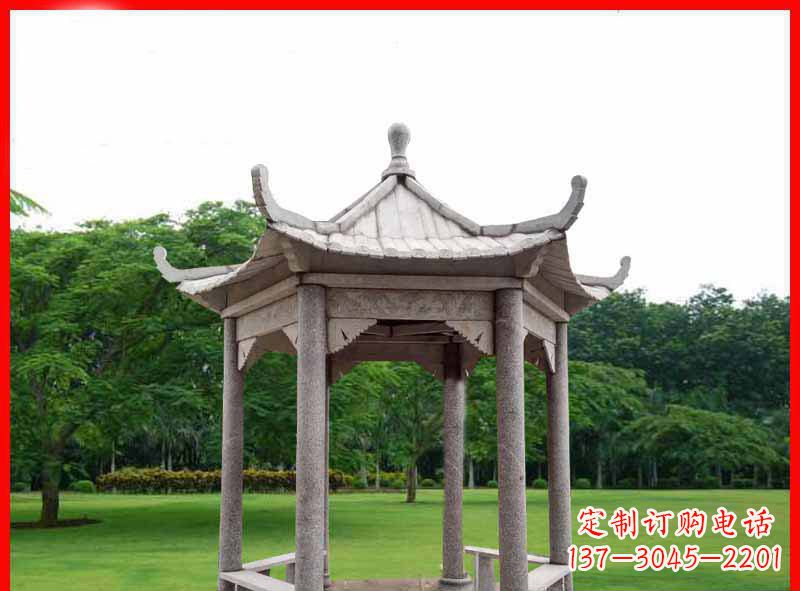 威海精致大理石凉亭雕塑