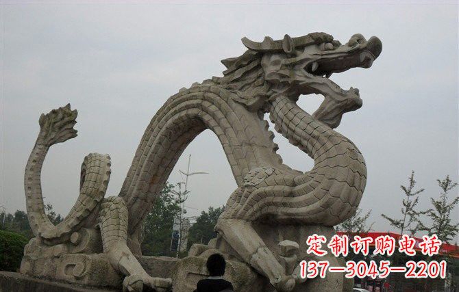 威海大理石龙雕塑 (2)
