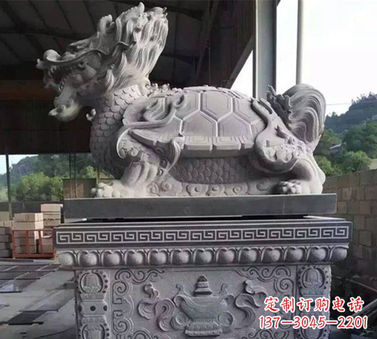 威海大理石龙龟石雕