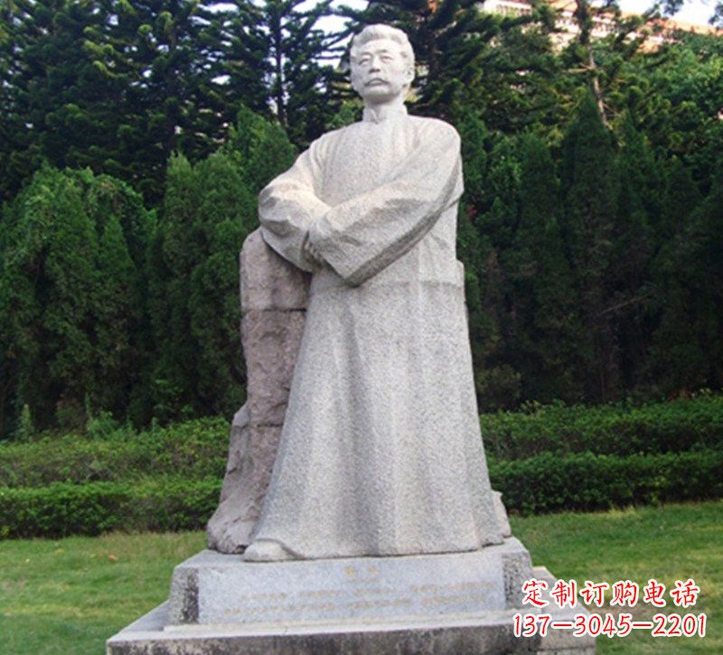 威海精美独特的鲁迅大理石雕塑