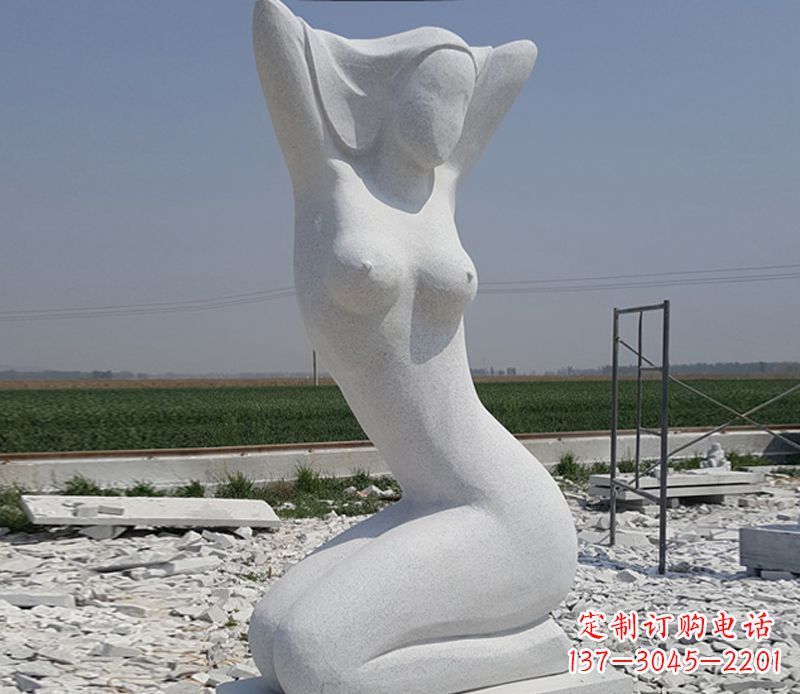 威海大理石落照美女石雕