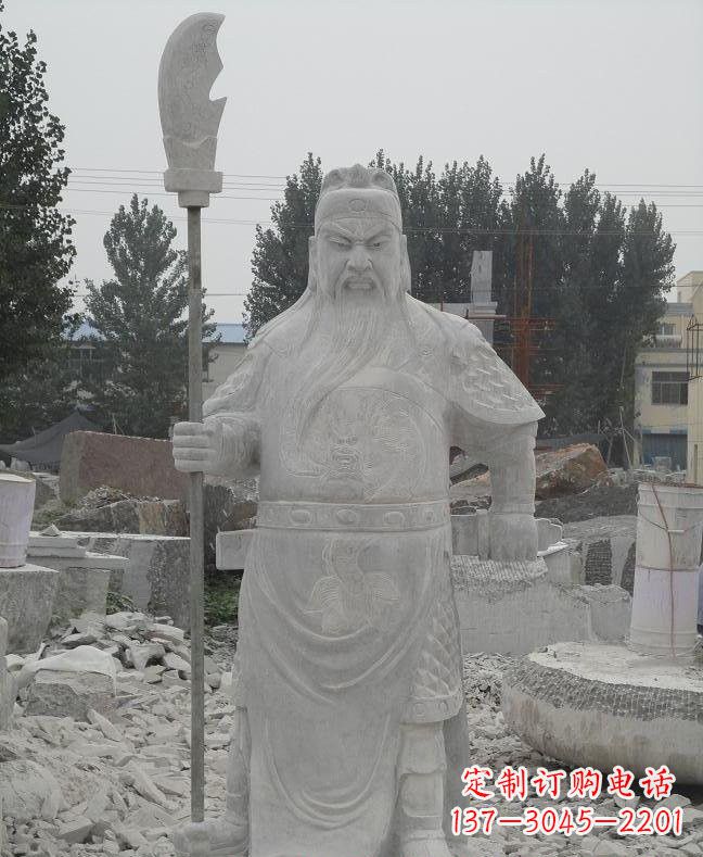 威海大理石关公雕塑