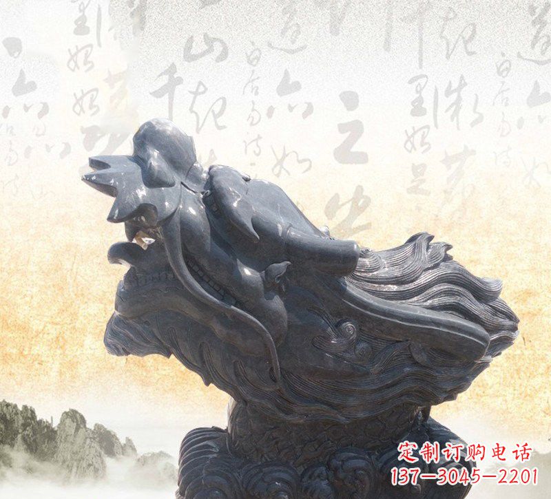 威海新潮大理石龙头雕塑