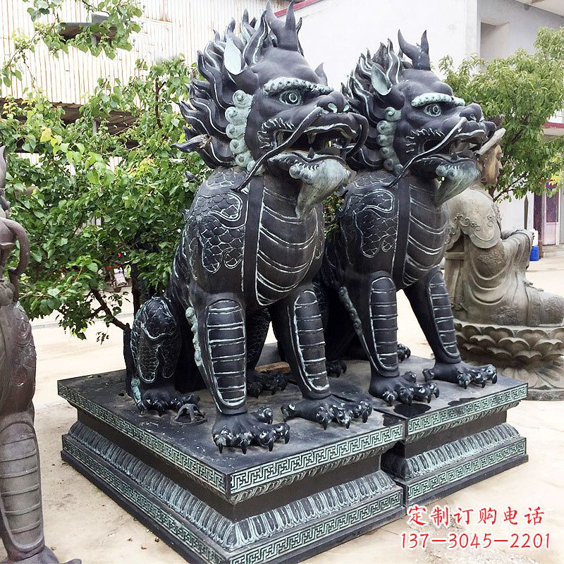威海象征威严的大理石麒麟雕塑