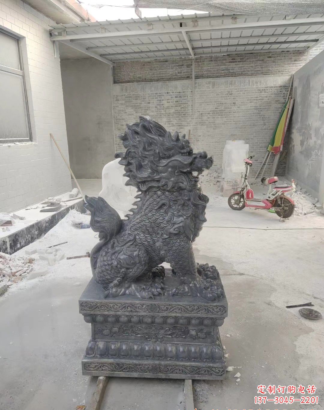 威海传世工艺大理石麒麟雕塑